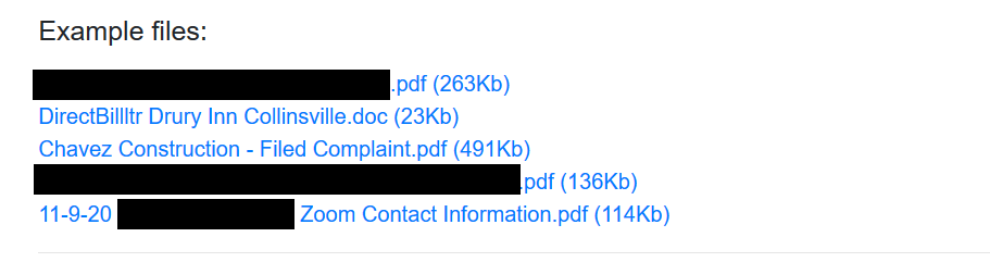 DoppelPaymer posted a few files as proof of claim.