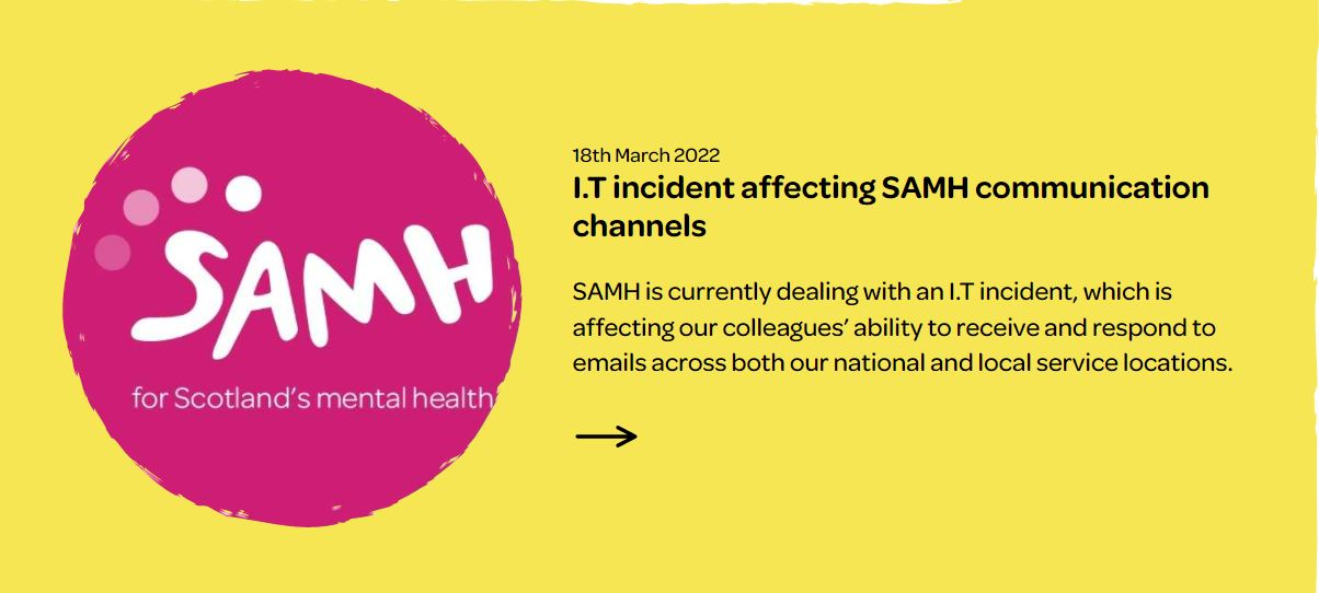 SAMH Alert