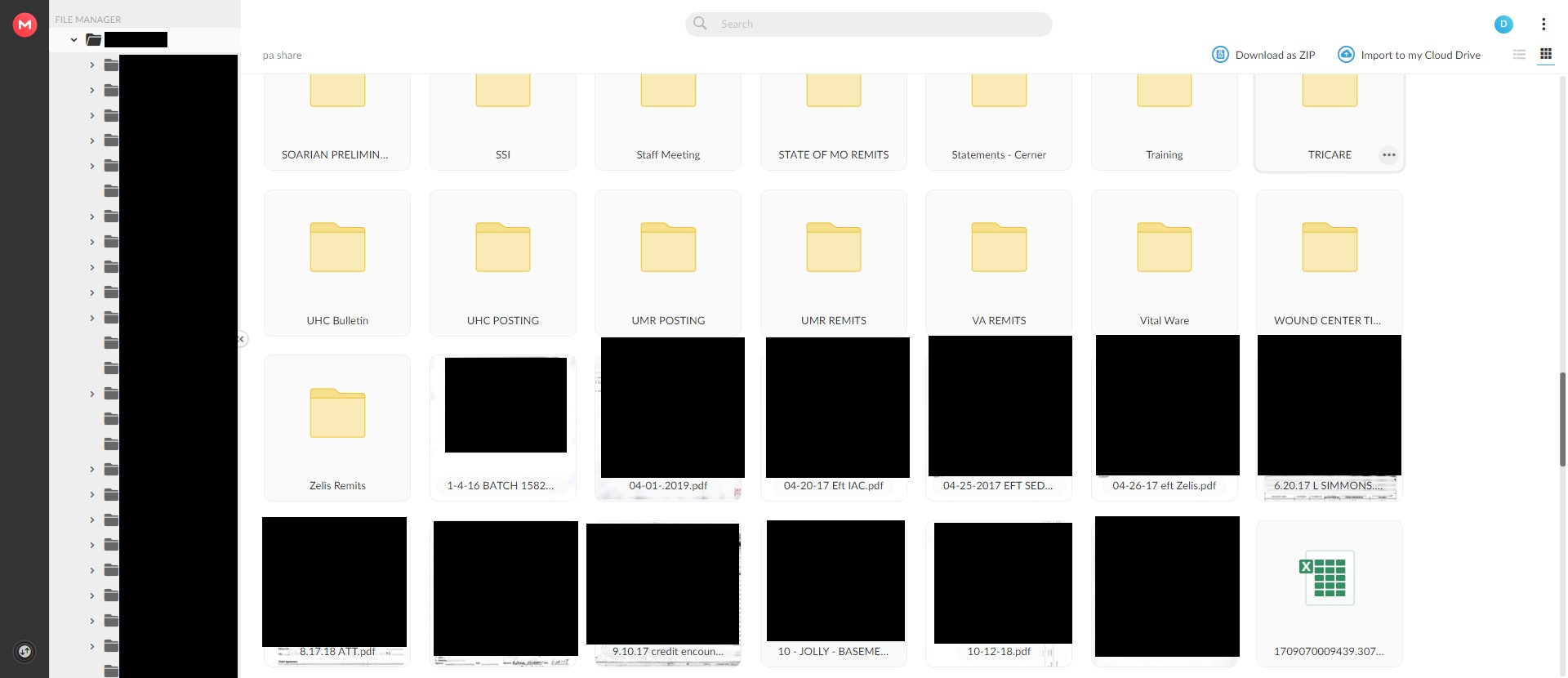 Screencap of Some of Files and Folders Dumped by Hive