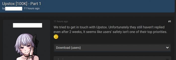 Upstox listing on forum