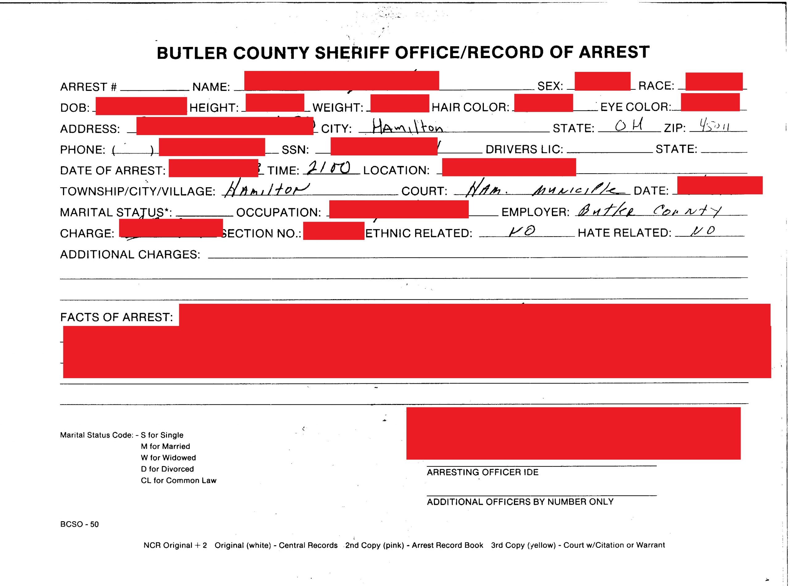 Arrest Record