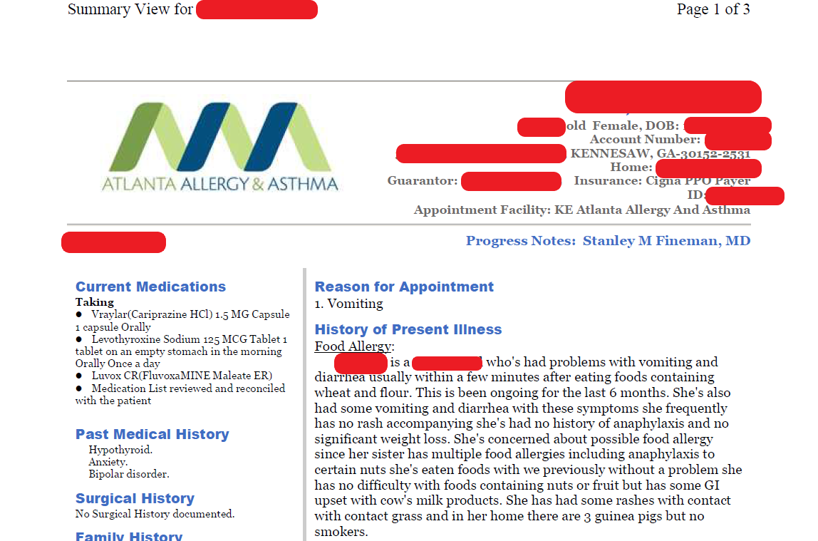 Redacted excerpt from audit