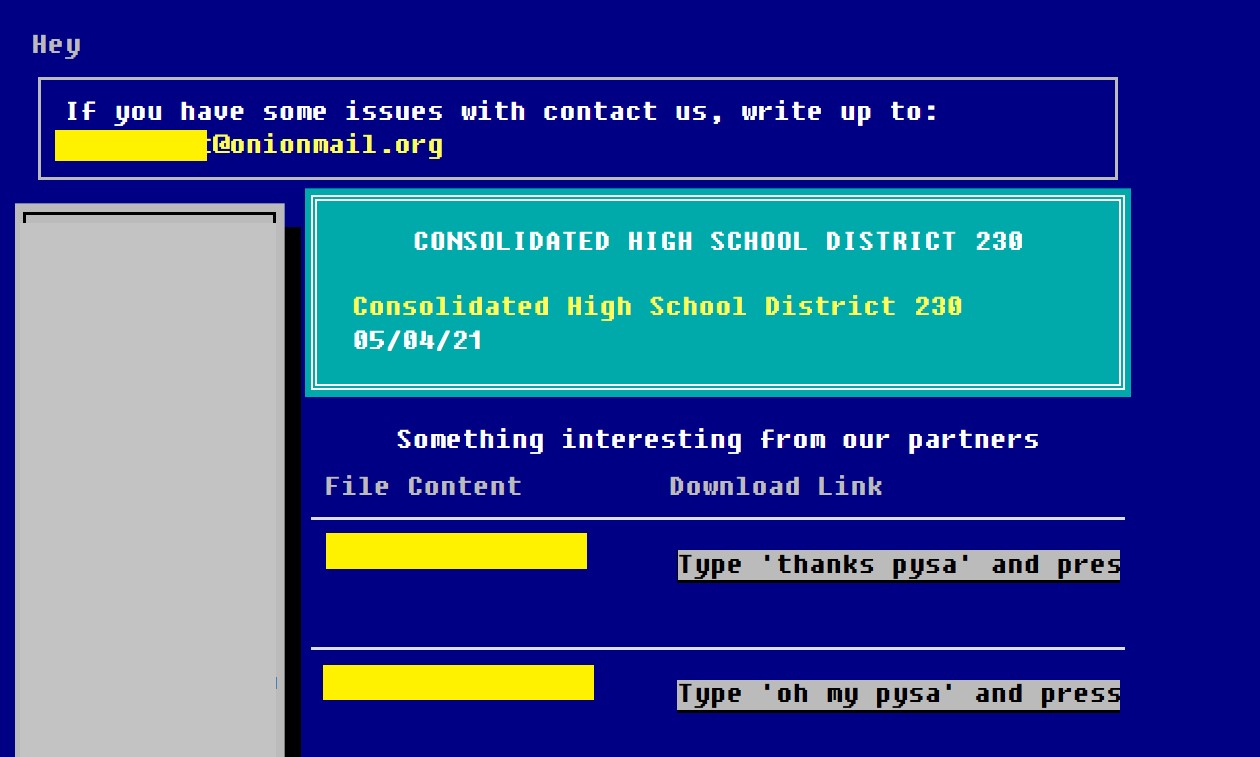 Listing on Dark Web Leak Site