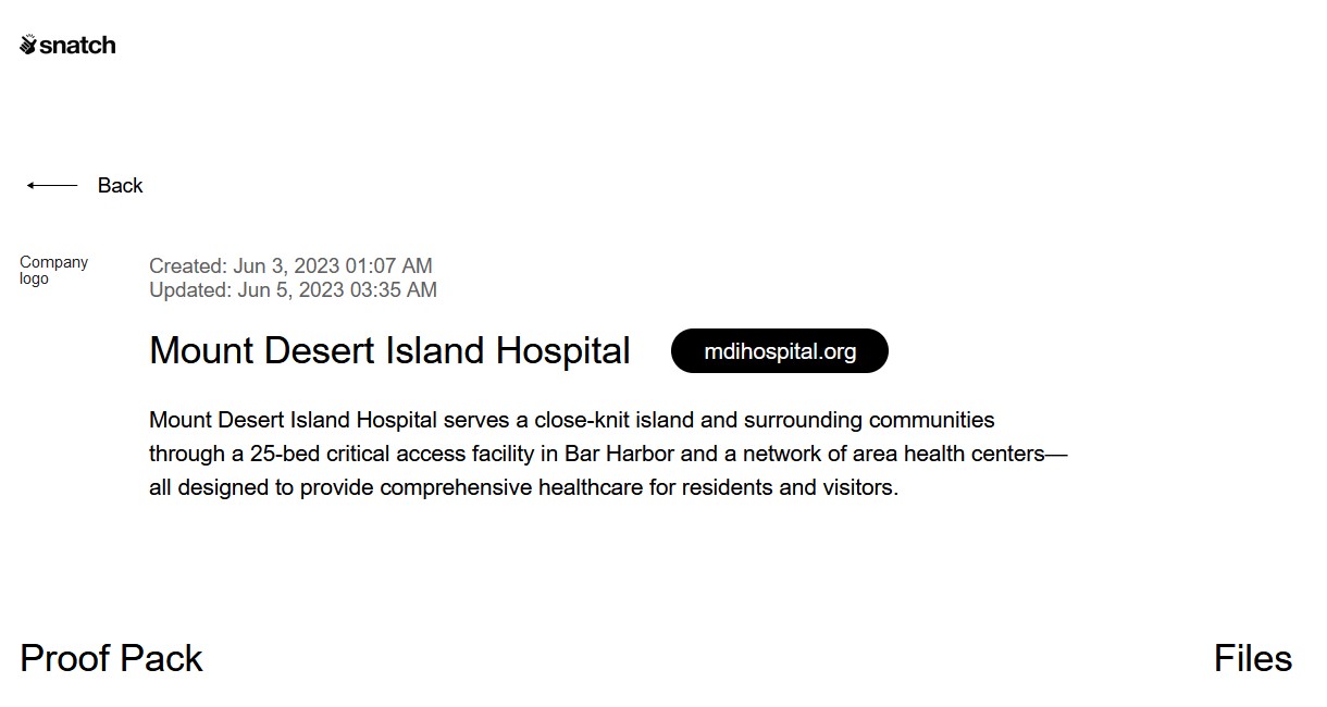 Listing for MDIHospital.org on Snatch leak site shows Created: Jun 3, 2023 01:07 AM Updated: Jun 5, 2023 03:35 AM