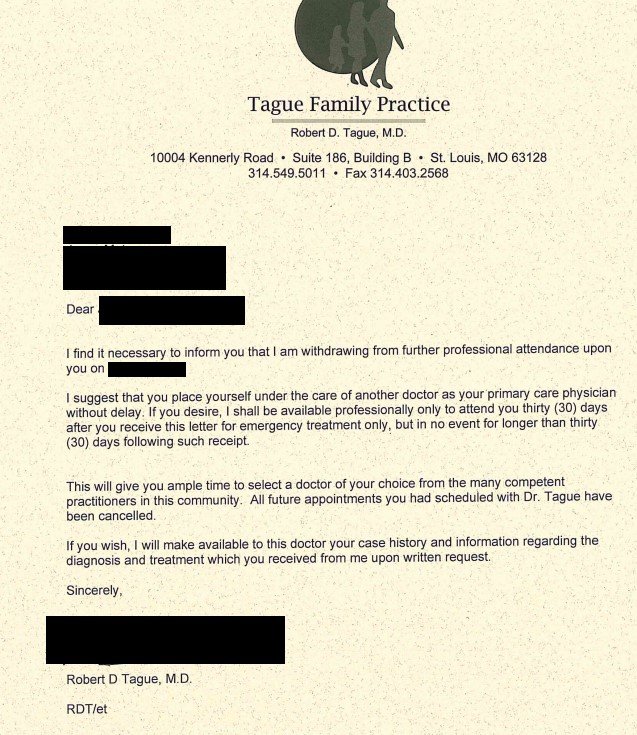 Termination of Care Letter